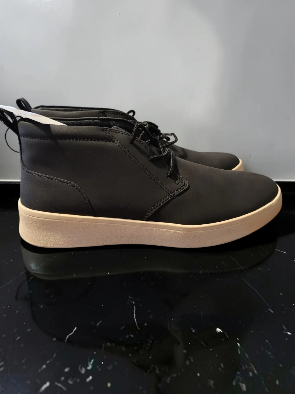 Izod Black High-Top Sneakers with Cream Sole